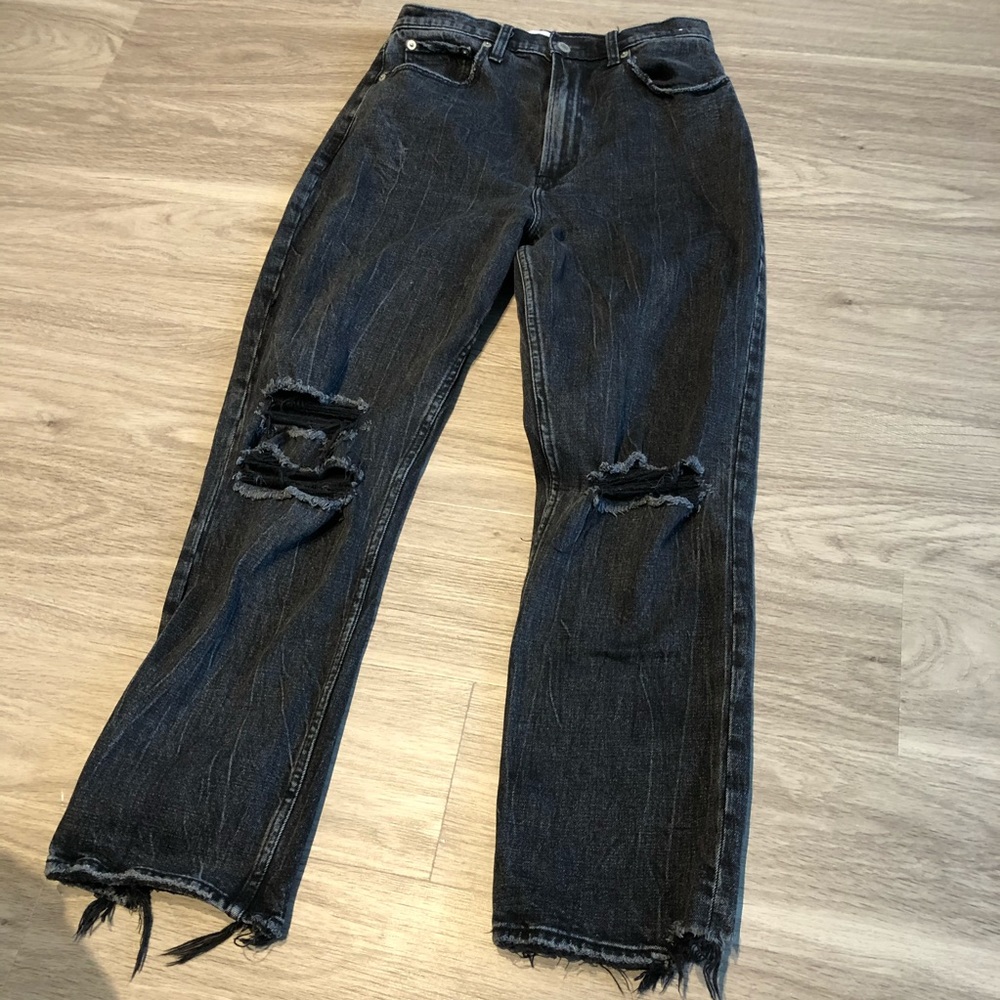 Abercrombie Curve Love Ultra High Rise Black Jeans